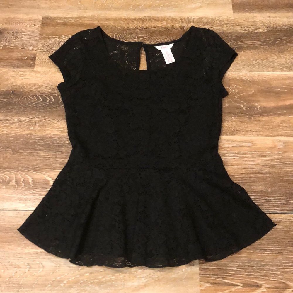 *NWOT Candie’s Black Lace Top